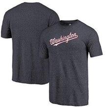 Load image into Gallery viewer, Washington Nationals  Team Wordmark Tri-Blend T-Shirt - Navy MLB T-shirt