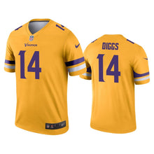 Load image into Gallery viewer, Stefon Diggs Vikings Inverted Legend Gold Men Jersey - NFL Jersey