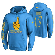 Load image into Gallery viewer, Philip Rivers 17 Chargers No.1 Fan Pullover Hoodie NFL Men's Hoodie