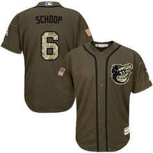 Load image into Gallery viewer, Orioles 6 Jonathan Schoop Green Salute To Service Stitched Mlb Jersey
