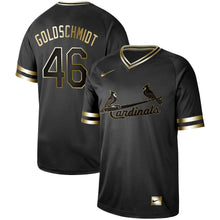Load image into Gallery viewer, St. Louis Cardinals Goldschmidt $46 Men Black Gold Edition Mlb Jersey