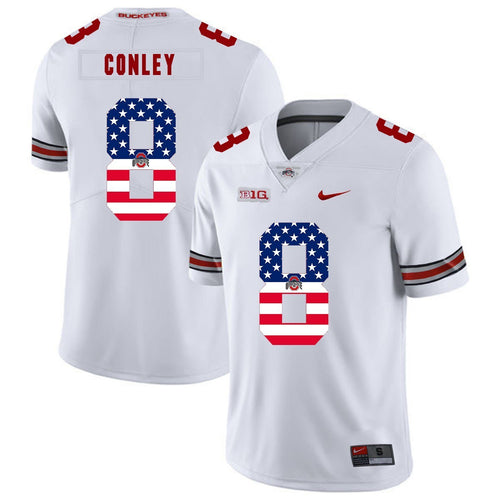 Ohio State Gareon Conley 8 American Flag White 2 Football Jersey