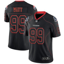Load image into Gallery viewer, Texans#99 Wattlights Out Black Color Rush Limited Jersey - NFL Jersey