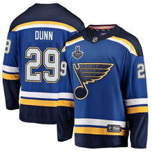 Load image into Gallery viewer, Vince Dunn St. Louis Blues 2019 Stanley Cup Final Bound Breakaway Player Jersey – Blue