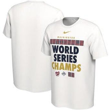 Load image into Gallery viewer, Washington Nationals  2019 World Series Champions Celebration T-Shirt - White MLB T-shirt