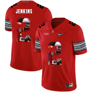 Ohio State Malcolm Jenkins 2 Digital Art Red 1 Football Jersey