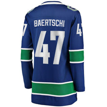 Load image into Gallery viewer, Sven Baertschi Vancouver Canucks  Women's Home Breakaway Player Jersey - Blue NHL Women Jersey