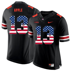 Ohio State Eli Apple 13 American Flag Black 1 Football Jersey