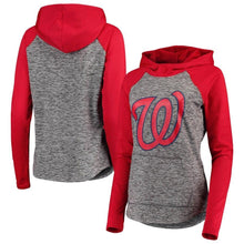Load image into Gallery viewer, Washington Nationals G-Iii 4Her By Carl Banks Women's Championship Ring Pullover Hoodie - Gray/Red MLB Women Pullover Hoodie