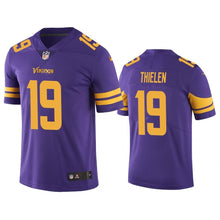 Load image into Gallery viewer, Vikings Adam Thielen 19 Jersey Purple Color Rush Limited NFL Jersey