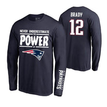 Load image into Gallery viewer, Tom Brady Long Sleeve Power Nfl T-Shirt NFL Long Sleeve