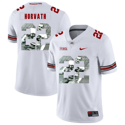 Ohio State Les Horvath 22 Digital Art White 2 Football Jersey