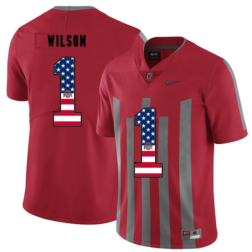 Ohio State Dontre Wilson 1 American Flag Red 2 Football Jersey