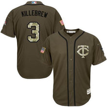 Load image into Gallery viewer, Twins 3 Harmon Killebrew Green Salute To Service Stitched Mlb Jerseyy