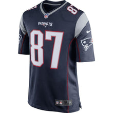 Load image into Gallery viewer, Rob Gronkowski New England Patriots Game Jersey - Navy Blue/Silver