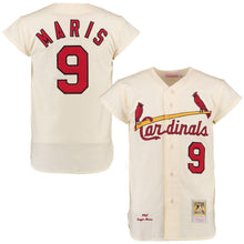 Load image into Gallery viewer, Roger Maris 1967 St. Louis Cardinals Mitchell &amp; Ness Throwback Jersey - Cream