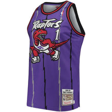 Load image into Gallery viewer, Tracy Mcgrady Toronto Raptors Mitchell &amp; Ness Road 1998/99 Hardwood Classics Authentic Jersey - Purple