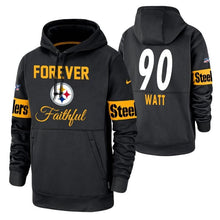Load image into Gallery viewer, T.J. Watt 90 Steelers Forever Faithful Hoodie NFL Men's Hoodie