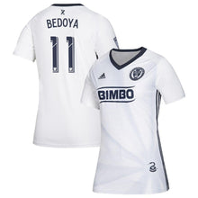 Load image into Gallery viewer, Women&#39;s Philadelphia Union Alejandro Bedoya White 2019 Secondary Player Jersey