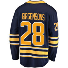 Load image into Gallery viewer, Zemgus Girgensons Buffalo Sabres Breakaway Player Jersey - Navy NHL Jersey