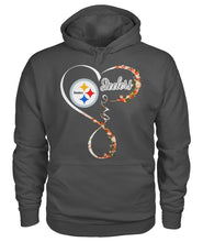 Load image into Gallery viewer, Pittsburgh-Steelers Love Collection T-Shirt 2018 - Hoodie