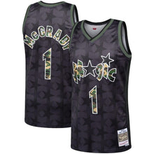 Load image into Gallery viewer, Tracy Mcgrady Orlando Magic Mitchell &amp; Ness Straight Fire Camo Swingman Jersey – Black