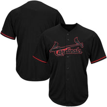 Load image into Gallery viewer, St Louis Cardinals St Louis Cardinals Majestic Big And Tall Pop Fashion V Neck Jersey Black