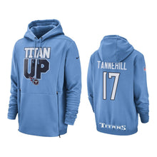 Load image into Gallery viewer, Ryan Tannehill Titans Sideline Lockup Blue Men  Hoodie NFL Men's Hoodie