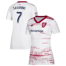 Load image into Gallery viewer, Women&#39;s Real Salt Lake Jefferson Savarino White 2019 Secondary Player Jersey