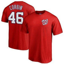 Load image into Gallery viewer, Patrick Corbin Washington Nationals Majestic Name &amp; Number T-Shirt - Red MLB T-shirt
