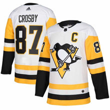 Load image into Gallery viewer, Sidney Crosby Pittsburgh Penguins Player Jersey - White NHL Jersey