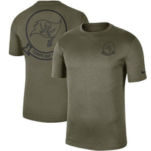 Load image into Gallery viewer, Tampa Bay Buccaneers Nike 2019 Salute To Service Sideline Seal Legend Performance T-Shirt - Olive - NFL TShirt