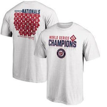 Load image into Gallery viewer, Washington Nationals Majestic 2019 World Series Champions Jersey Roster T-Shirt - White MLB T-shirt