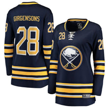 Load image into Gallery viewer, Zemgus Girgensons Buffalo Sabres Women&#39;s Home Breakaway Player Jersey - Navy NHL Women Jersey