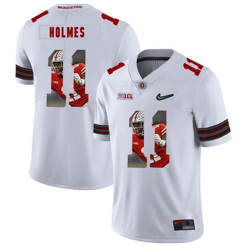 Ohio State Jalyn Holmes 11 Digital Art White 1 Football Jersey