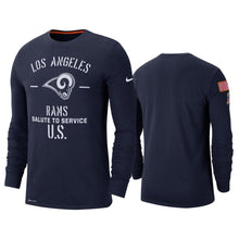 Load image into Gallery viewer, Rams 2019 Salute To Service Navy Long Sleeve T-Shirt NFL Long Sleeve