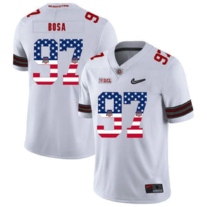 Ohio State Joey Bosa 97 American Flag White 1 Football Jersey