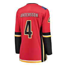 Load image into Gallery viewer, Rasmus Andersson Calgary Flames Women's Home Breakaway Player Jersey - Red NHL Women Jersey