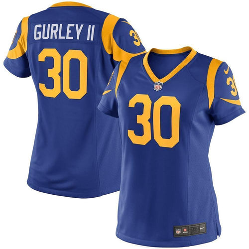 Women's Todd Gurley Ii #30 Los Angeles Rams Game Throwback Jersey - Royal