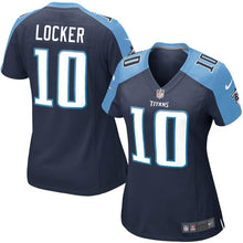 Load image into Gallery viewer, Tennessee Titans Jake Locker Tennessee Titans Womens Game Jersey Navy