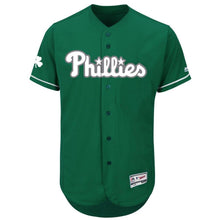 Load image into Gallery viewer, Philadelphia Phillies St. Patrick's Day Flex Base Celtic Team Jersey – Green