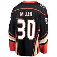Load image into Gallery viewer, Ryan Miller Anaheim Ducks Breakaway Player Jersey - Black NHL Jersey