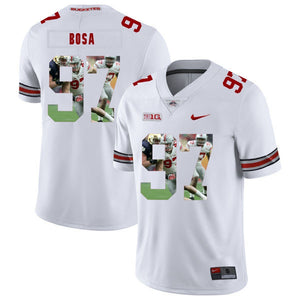 Ohio State Joey Bosa 97 Digital Art White 2 Football Jersey