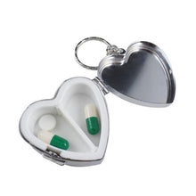 Load image into Gallery viewer, Portable Silver Metal Rectangle Round Pill Box Drug Holder Medicine Tablet Capsule Box Container Storage Travel