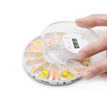 Load image into Gallery viewer, Seven Days Drug Storage Package Travel Portable Mini Pill Box Creative Intelligent Timer Medicine Reminder