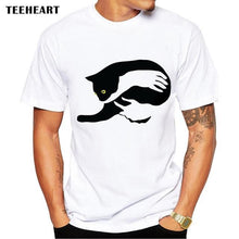 Load image into Gallery viewer, Summer Funny Cat in Pocket Design T Shirt Men's Animal Graphics Printed Tops Hipster