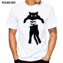 Load image into Gallery viewer, Summer Funny Cat in Pocket Design T Shirt Men's Animal Graphics Printed Tops Hipster