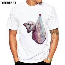 Load image into Gallery viewer, Summer Funny Cat in Pocket Design T Shirt Men's Animal Graphics Printed Tops Hipster